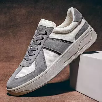 Suede Leather Business Formal Shoes Cow Leather Soft Mens Sneakers Outdoor Casual Shoes British Style Male Skateboard Footwear 38 коричневый