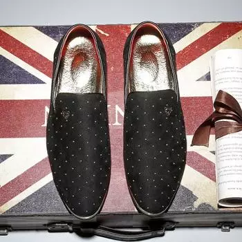 Suede Leather Oxford Shoes Men s Dress Shoes Formal Leather Shoes Pointed Toe Business Wedding Casual Shoes Plus Size 38 чёрный