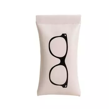 Suede Lining PU Leather Glasses Bag Waterproof Sunglasses Pouch Outdoor