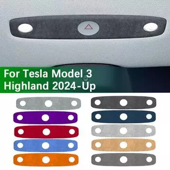 Suede Reading Light Frame Trim Stickers for Tesla Highland 2024-Up Decoration Car Interior Accessories