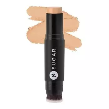 SUGAR Cosmetics Ace Of Face Foundation Stick with In-Built Brush | Lasts 24hrs | Full Coverage Foundation for Women | 12gm - 32 Cortado