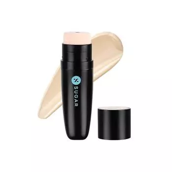 SUGAR Cosmetics Aquaholic Hydrating Matte Finish Foundation | Full Coverage | For All Skin Types | With Built-In Cushion Applicator | 30gm - 10 Latte