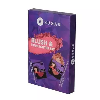 SUGAR Cosmetics Contour De Force Mini Blush - 02 Pink Pinnacle (Deep Rose)+Sugar Cosmetics Contour De Force Mini Highlighter(Pack of 2)