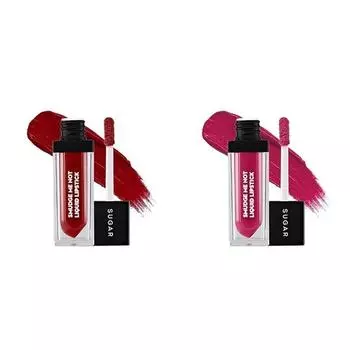 SUGAR Cosmetics - Liquid Lipstick - 01 Brazen Raisin (Burgundy) - 4.5 ml - Ultra Matte & SUGAR Cosmetics - 4.5 ml - Ultra Matte Liquid Lipstick