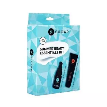 SUGAR Cosmetics Summer Ready Essentials Gift Kit | Face Care Gift Set | SPF30 Sunscreen & Hyaluronic Serum | Pack of 2