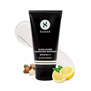 SUGAR Косметика Bling Leader Illuminating Sunscreen Spf35 Pa+++ | Нежирный увлажняющий крем | 50 г - 01 Gold Diggin