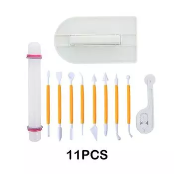 Sugarcraft - сахарная токарная обработка - набор форм, резка и формочка для печати на печенье Набор форм с шаблонами, инструменты, 11 инструментов.