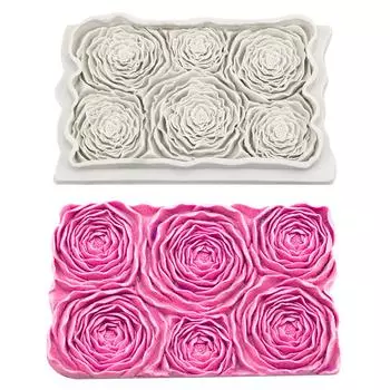 Sugarcrafts Chocolate Baking Tools Rosette Silicone Mold Cake Border Fondant Mould Random Color Cake Decorating Tools белый