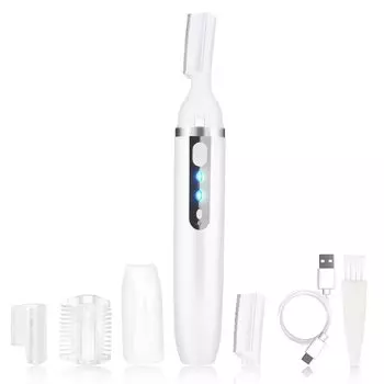 Sugarman Eyebrow USB Face Eyebrow Eyebrow Electric 2 Electric Facial Underarm Eyebrow Full Body Washable Inner Low Eyebrow Instructions White with