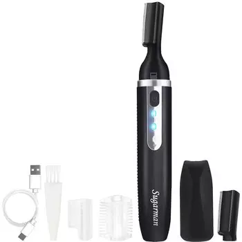Sugarman Eyebrow USB Face Eyebrow Eyebrow Eyebrow 2 Electric Unwanted Hair Full Body Washable Inner Low Eyebrow Blades Black with Japanese instruction