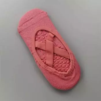 Sugaruncle Yoga Socks Female Non Slip Professional Cross Belt Grip Socks Pilates Socks Fitness Trampoline Dance Pantyhose Red