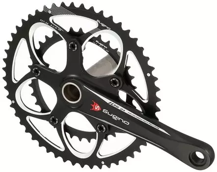 Sugino CLASSIC 46x30 BLACK Полностью черный логотип CLASSIC Совместимость с OX2-901D 167,5 мм Shimano11s/10s