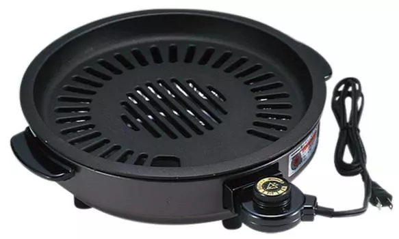 Sugiyama Metal Yakiniku Съемная Сделано в Температура Дым Низкая Высокая Здоровая Тарелка, Тарелка, Япония, Регулируемая, Уменьшение, Дым, Мощность, 1200 Вт, KS-2310