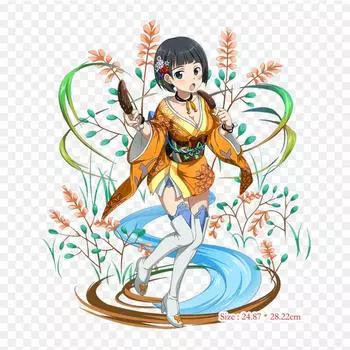 Suguha Sao Md Leafa Kirito Нашивки-аппликации для одежды Наклейки на одежду Термочувствительные индивидуальные нашивки