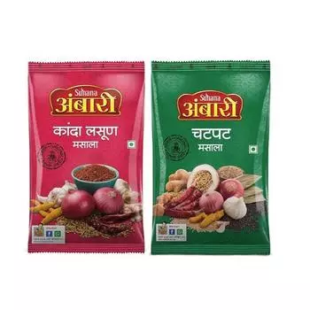 Сухана Амбари Чатпат 500 г, Амбари Канда Ласун Масала 500 г — комбинация из 2 штук, овощная масала