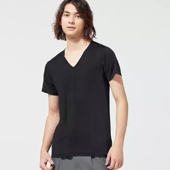 Сухой V-образный вырез в стиле GU, футболка с короткими рукавами