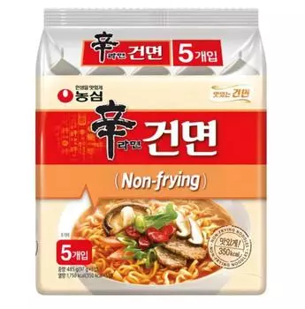 Сухая лапша Shin Ramyeon, 5 упаковок – настоящий корейский острый рамен 1 set (5 Packs)