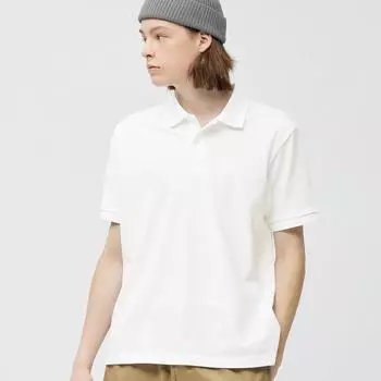 Сухая рубашка-поло GU by Uniqlo с короткими рукавами 03 GRAY/S