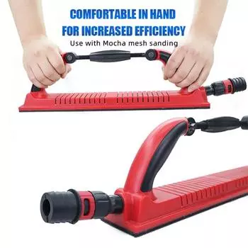 Сухая шлифовальная ручная нажимная доска Автомобильная шпатлевка Серый ручной рубанок Регулируемый вогнутый и выпуклый плоский ручной шлифовальный блок Инструмент для ремонта кузова красный