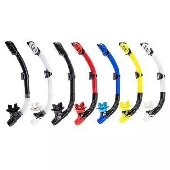 Сухая трубка для подводного плавания с сухой верхней трубкой, дыхательная трубка, подводное оборудование для взрослых White Black