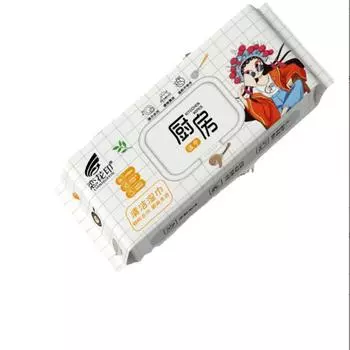 Сухие кухонные салфетки от масляных пятен — большая упаковка Толстые влажные салфетки для чистки кухонной техники Одноразовые выдвижные влажные салфетки 200mm*200mm белый