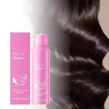 Сухие шампуни для волос Tousy Spray To Oil Powder Lazy Fast Tousy Lasting Bangs Несмываемый спрей для освежения и контроля жирности 100 мл розовый