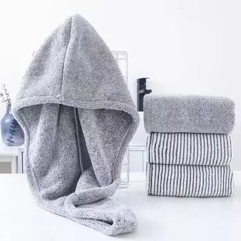 Сухие шапочки для волос Мягкие впитывающие воду шапочки для душа Домашние полотенца для ежедневной сушки волос Быстросохнущие банные более толстые сухие шапочки Подарки
