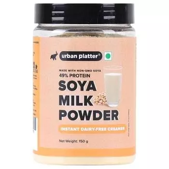 Сухое молоко SOYA от Urban Platter, 150 г / 5,3 унции [растительного происхождения / альтернатива молоку, без ГМО и 49% белка]