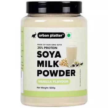 Сухое молоко Urban Platter Vanilla SOYA, 500 г [растительного происхождения / альтернатива молоку, без ГМО и 25% белка]