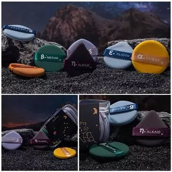 Сухой и влажный двойной косметический пух 1 шт круглый квадратный кушон инструменты для макияжа Air Soft Powder Found O1E4 dark purple-triangle