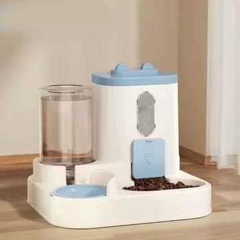 Сухой и влажный разделитель для домашних животных, автоматический дозатор воды для кошек и собак, миска для корма для кошек серый