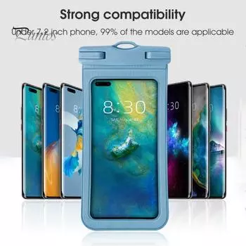 Сухой подводный чехол, прозрачный 30-метровый водонепроницаемый чехол для смартфона большой емкости, универсальная водонепроницаемая сумка для дайвинга чёрный