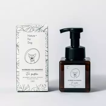 Сухой шампунь для собак без добавок 250 мл для собак, не смывать, синтетический, для собак, пена, [Формула CICA] Nature+ Shampoo, ``Без поверхностно-активных веществ ``Натуральный