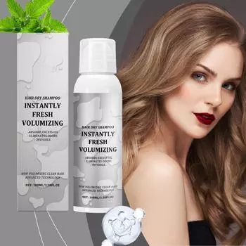 Сухой шампунь, мгновенно свежий, придающий объем волосам, сухой шампунь, придающий объем, сухой шампунь для темных волос (100мл)