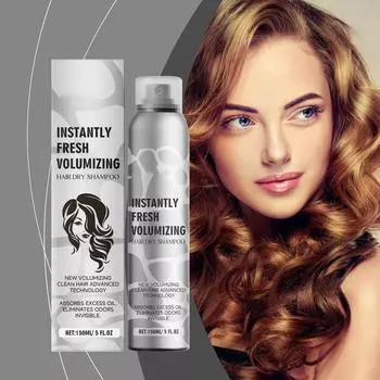 Сухой шампунь-спрей, обезжиривающий волосы, несмываемый, бережно очищает волосы и кожу головы, сохраняя их свежими, 150 мл One Size