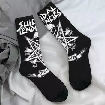 Suicidal Tendencies Американская группа Носки Весенние Череп Чулки Досуг Мужские Удобные Носки Спорт на Открытом Воздухе Противоскользящие Носки One Size