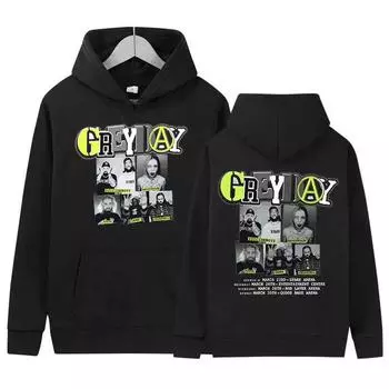 Худи с принтом тура Suicideboy Gray Day 2024 XS чёрный