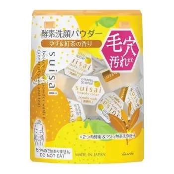 suisai Beauty Clear Powder Wash N Black Tea Enzyme Facial Cleansing Facial Cleansing Powder Отдельная позиция x 32 шт. Corner Old Dead Skin Care (Юдзу и