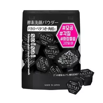 Suisai Beauty Прозрачная черная пудра для умывания 32 шт.