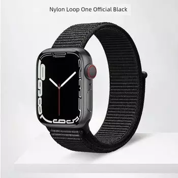 Suitable for Apple Watch Applewatchs10 Strap Iwatch10/8/7/6 Generation S9 Nylon Women s Ultra [Nylon Loop] Official-Black [46mm] for iWatch 10