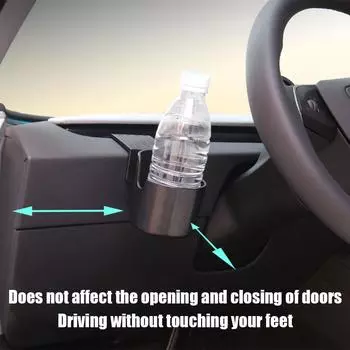 Подходит для Tesla Model3 Highland 2024, центральная консоль автомобиля, держатель для стакана с водой 2 в 1, подставка для навигации по мобильному телефону, противоскользящая J5P4 чёрный