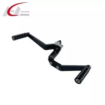 Suitable for Triumph Bobber Restoration Accessories Front and Rear Step Aluminum Alloy with Stops Rod Clutch Pedal Adjustable Gear Dark gray