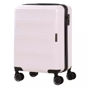 Suitcase Ripple 34L 46cm 3kg Hard Zipper 20201 Carry Bag Carry Case with TSA Lock White [Transit Lounge]