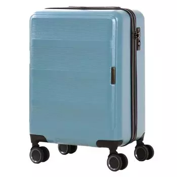 Suitcase Ripple 34L 46cm 3kg Hard Zipper 20201 Carry Bag Carry Case with TSA Lock Aqua [Transit Lounge]