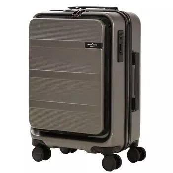 Suitcase ripple PLUS L 46cm 80241 Carry case Hard carry Zipper Can be carried on board Equipped with TSA lock Expandable Ripple Plus Gray [Transit