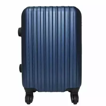 Suitcase with TSA lock 4 wheels embossed carry-on (05508) (S-05508, navy)