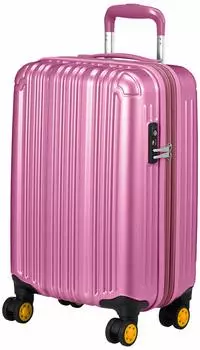 Чемодан с застежкой-молнией, расширяемым замком TSA, двойными роликами, 1 год гарантии на ремонт, 32 л, 48 см, светло-розовый [Vitas], ручная кладь, 2,8 кг светло-розовый