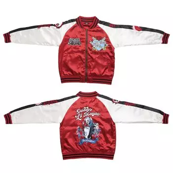 Sukajan Crazy Harley Quinn Kids Грудь 58 см в разложенном виде Рукав 63 см 58 см [Marushin] (L) Приблизительное измерение. Длина приблизительная. Длина прибл.