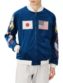 Sukajan VELVETTEN SOUVENIR Navy [Houston] JACKET(NATIONAL FLAG) Men s тёмно-синий