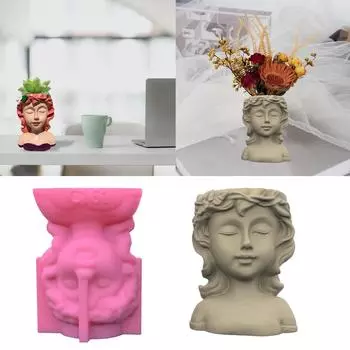 Суккуленты Цветочный Горшок Смола Силиконовая Форма Подходит для Diy Сад Бетон Цветочный Горшок Подсвечник Ремесла Домашний Декор